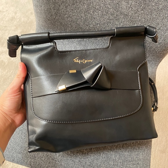 FOLEY + CORINNA Black Satchel Crossbody Bag - Picture 2 of 9